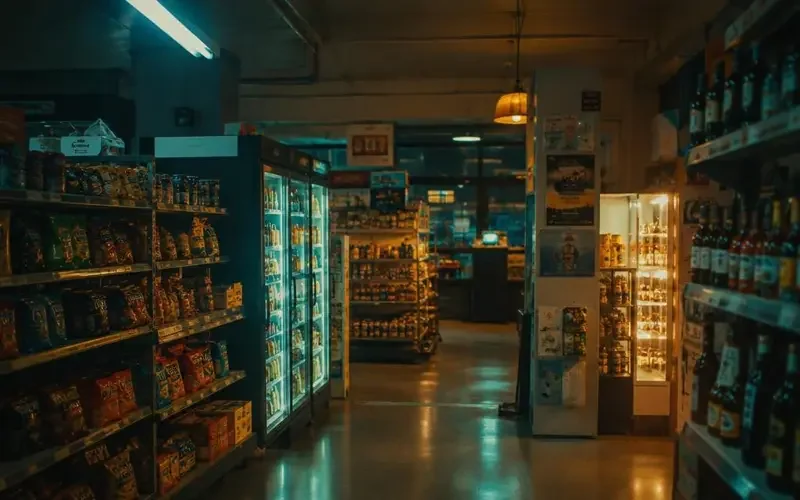 《楼下便利店》剧照 2，甜宠题材场景